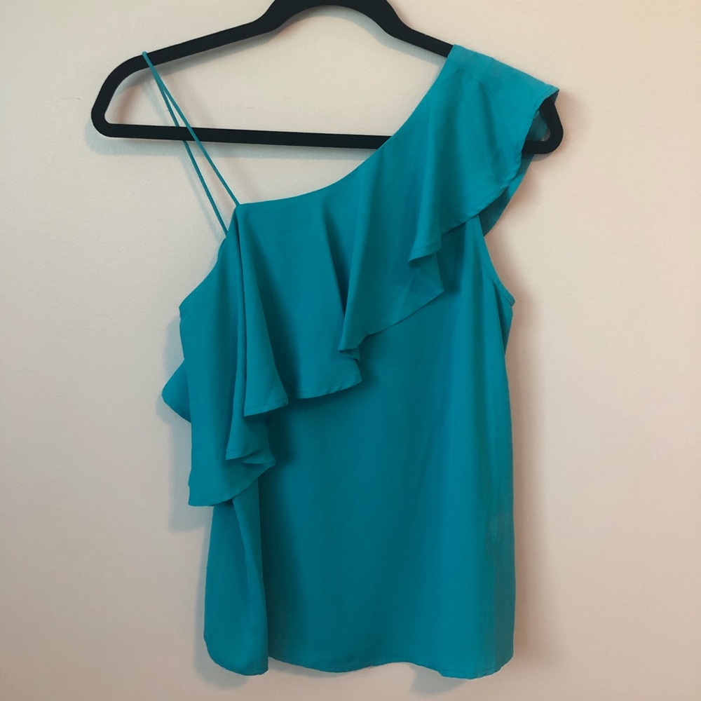 One shoulder ruffled Naked Zebra Top